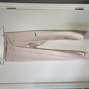 Nike Checkered Leggings in Soft Pink and Dark Blue
